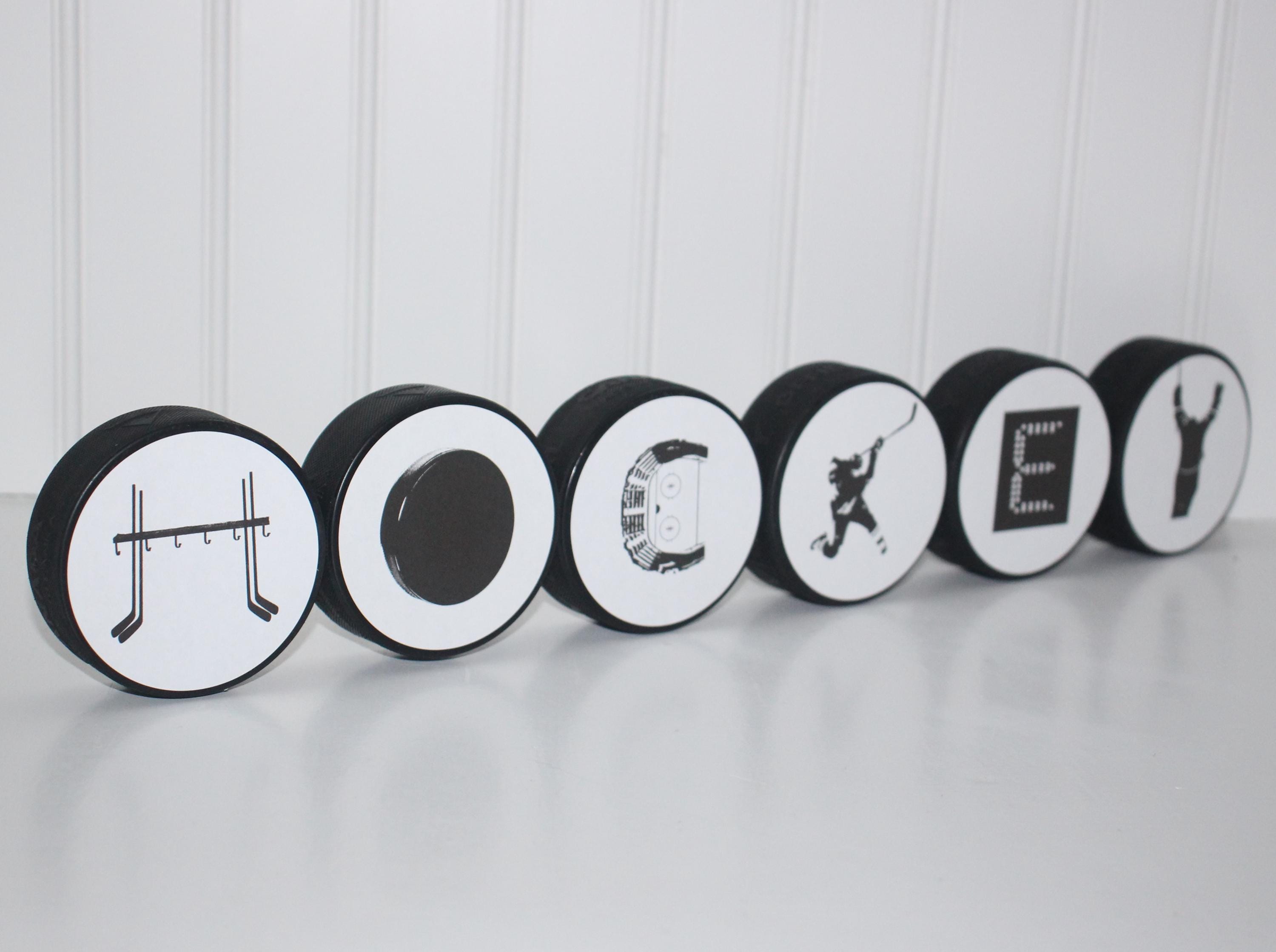 Hockey Puck Photo Frame, Sports Home Decor