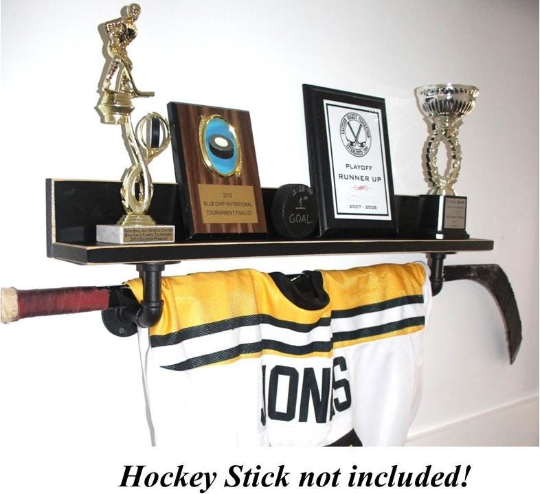 Industrial Pipe Hockey Trophy Shelf, Medal Display