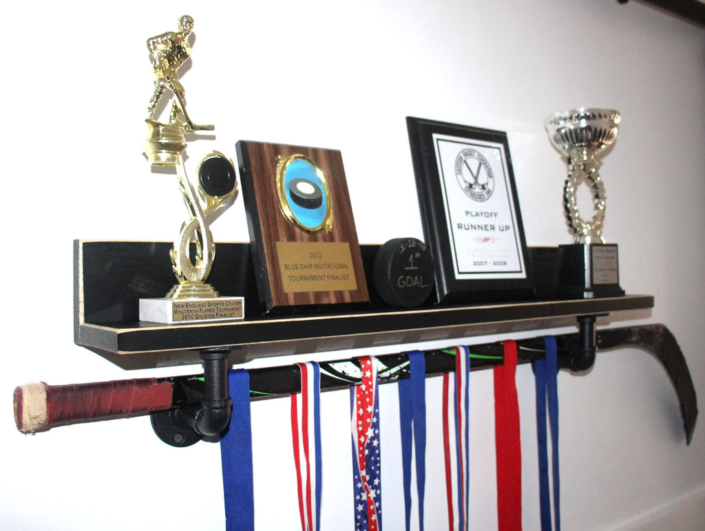 Hockey Shelf, Jersey & Trophy Display, Hockey Player Wall Decor