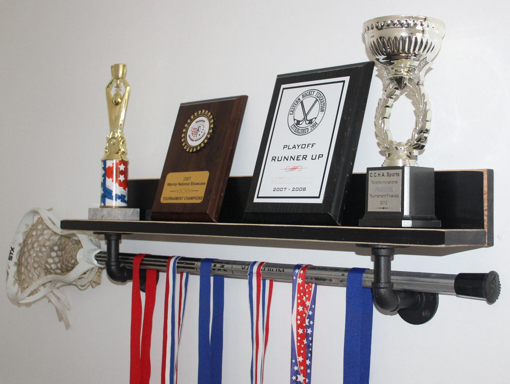 Lacrosse Trophy Shelf: Wall Decor, Lacrosse Stick Display, Player Gift