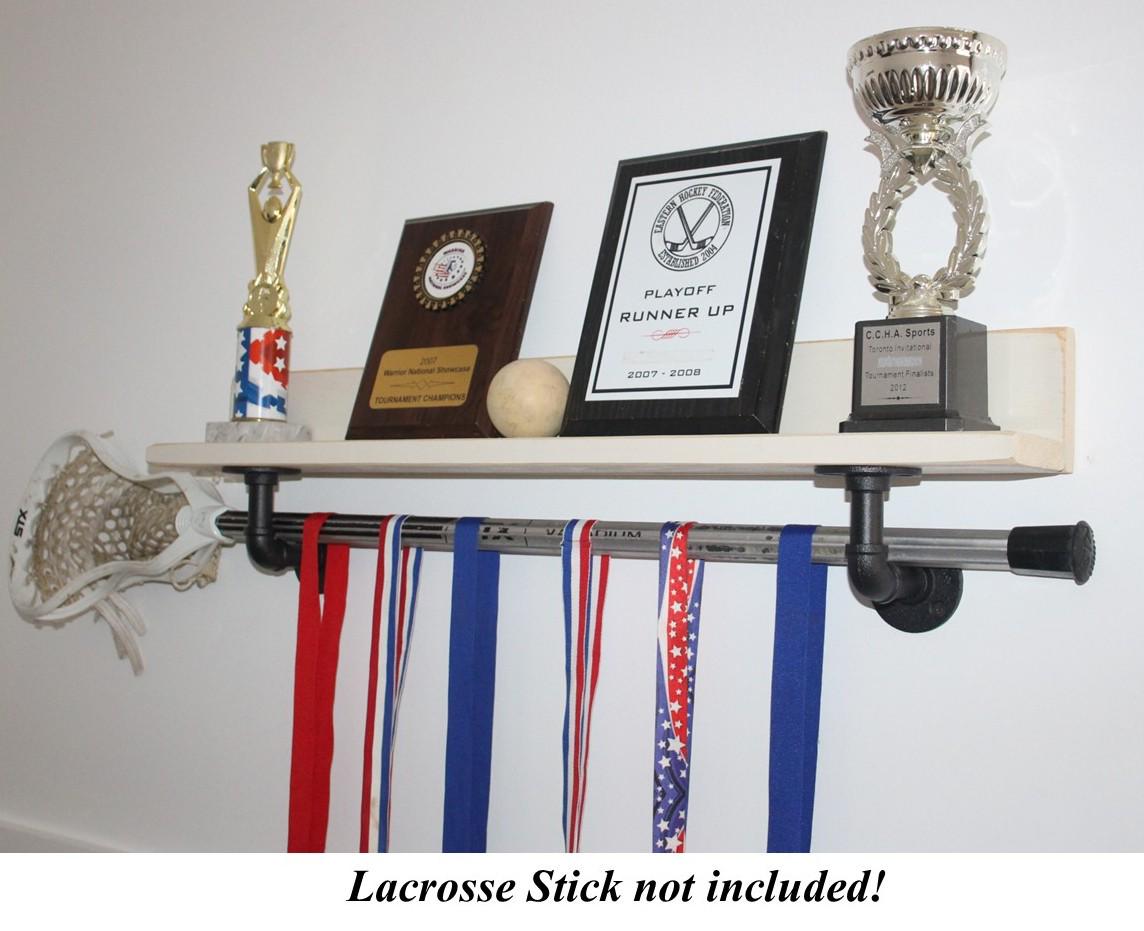 Lacrosse Trophy Shelf: Wall Decor, Lacrosse Stick Display, Player Gift
