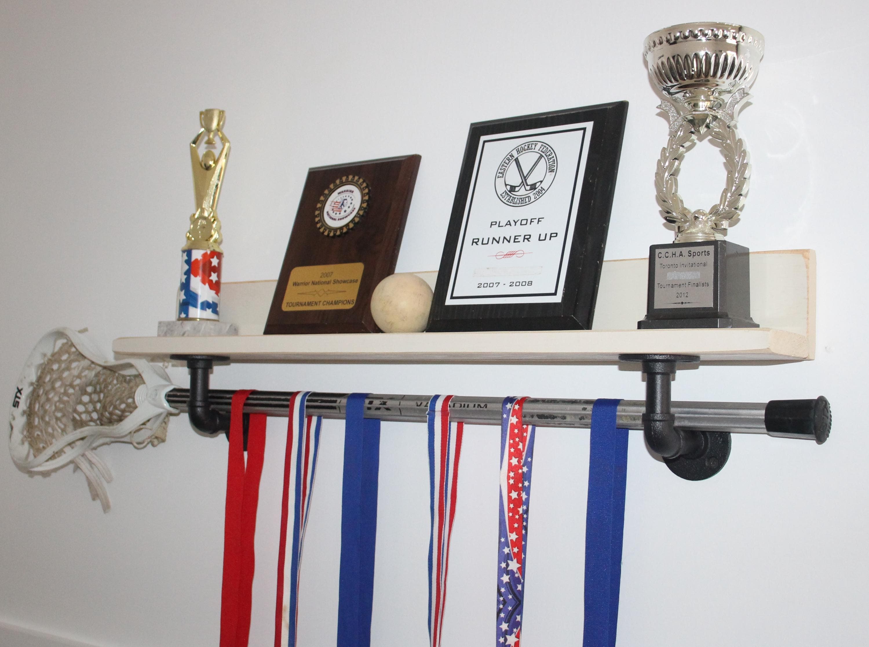 Lacrosse Trophy Shelf: Wall Decor, Lacrosse Player Gift