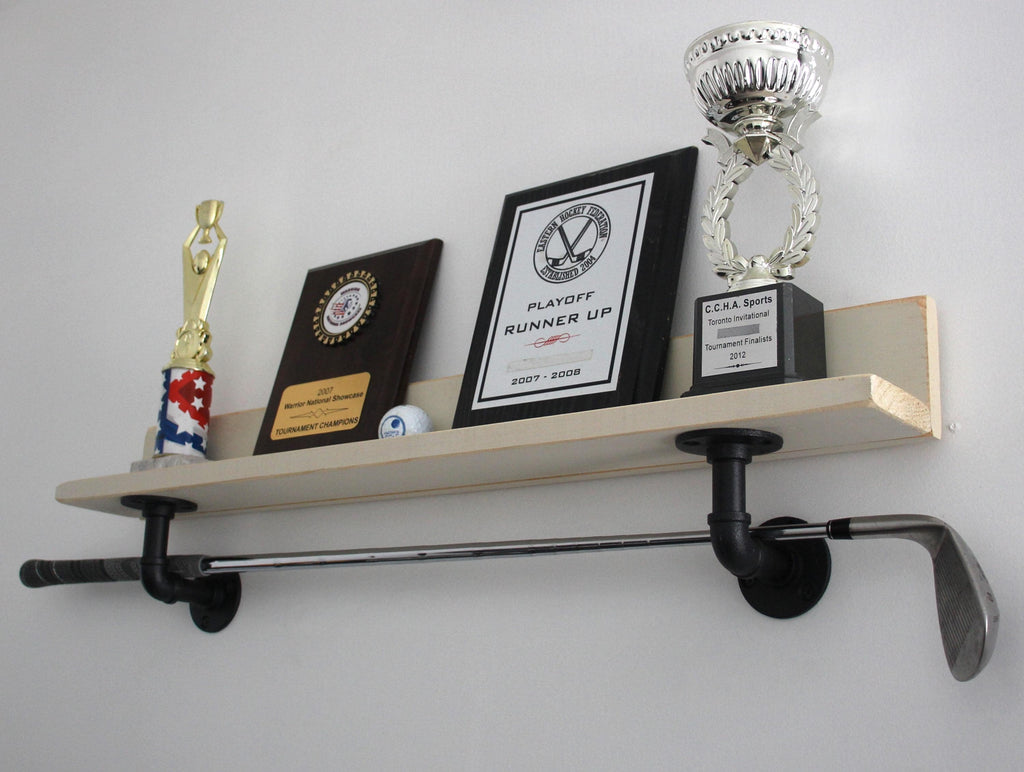 Golf Trophy Shelf, Golf Club Display, Man Cave Decor