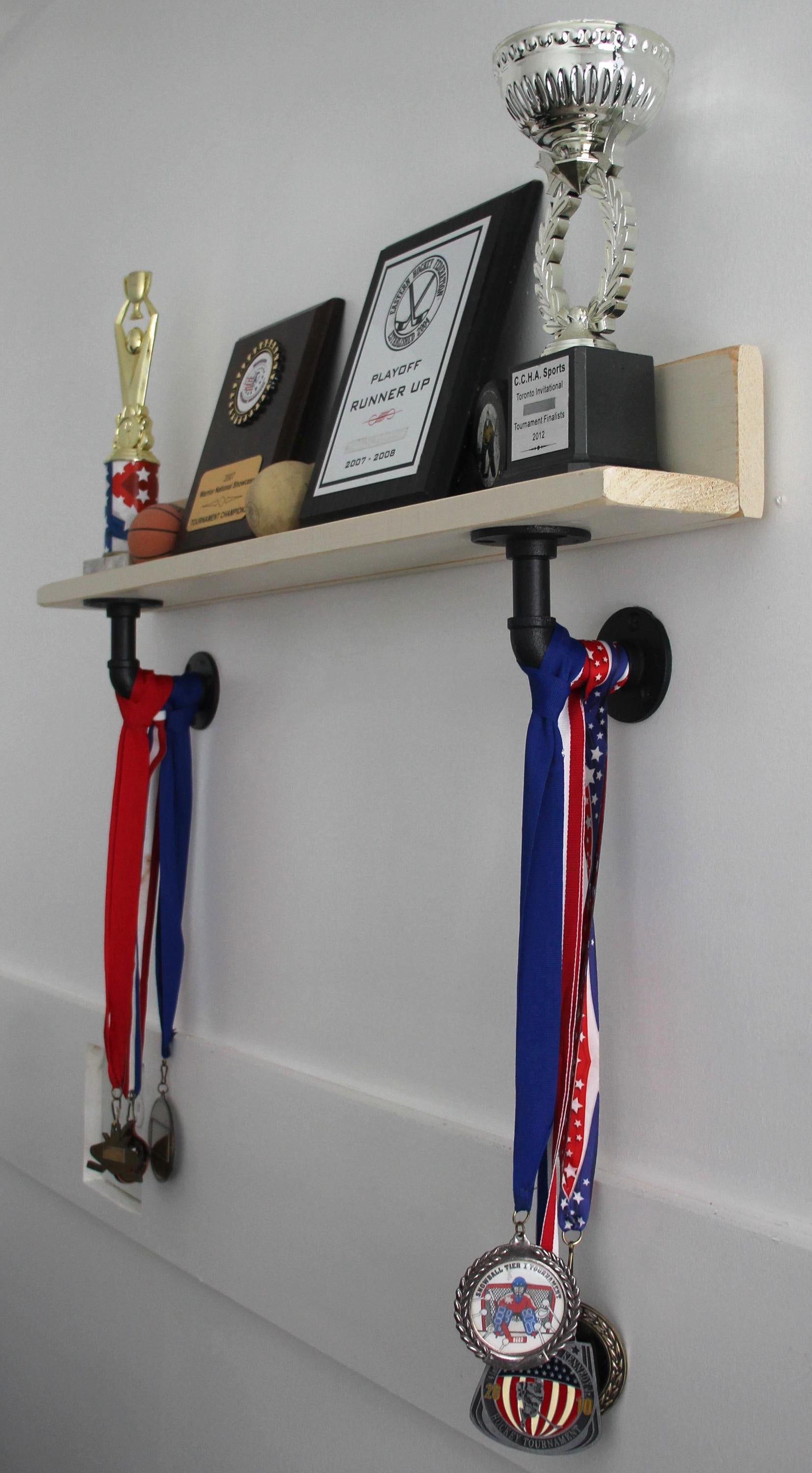 Sports Trophy Shelf, Award and Memorabilia Display, Player Wall Decor