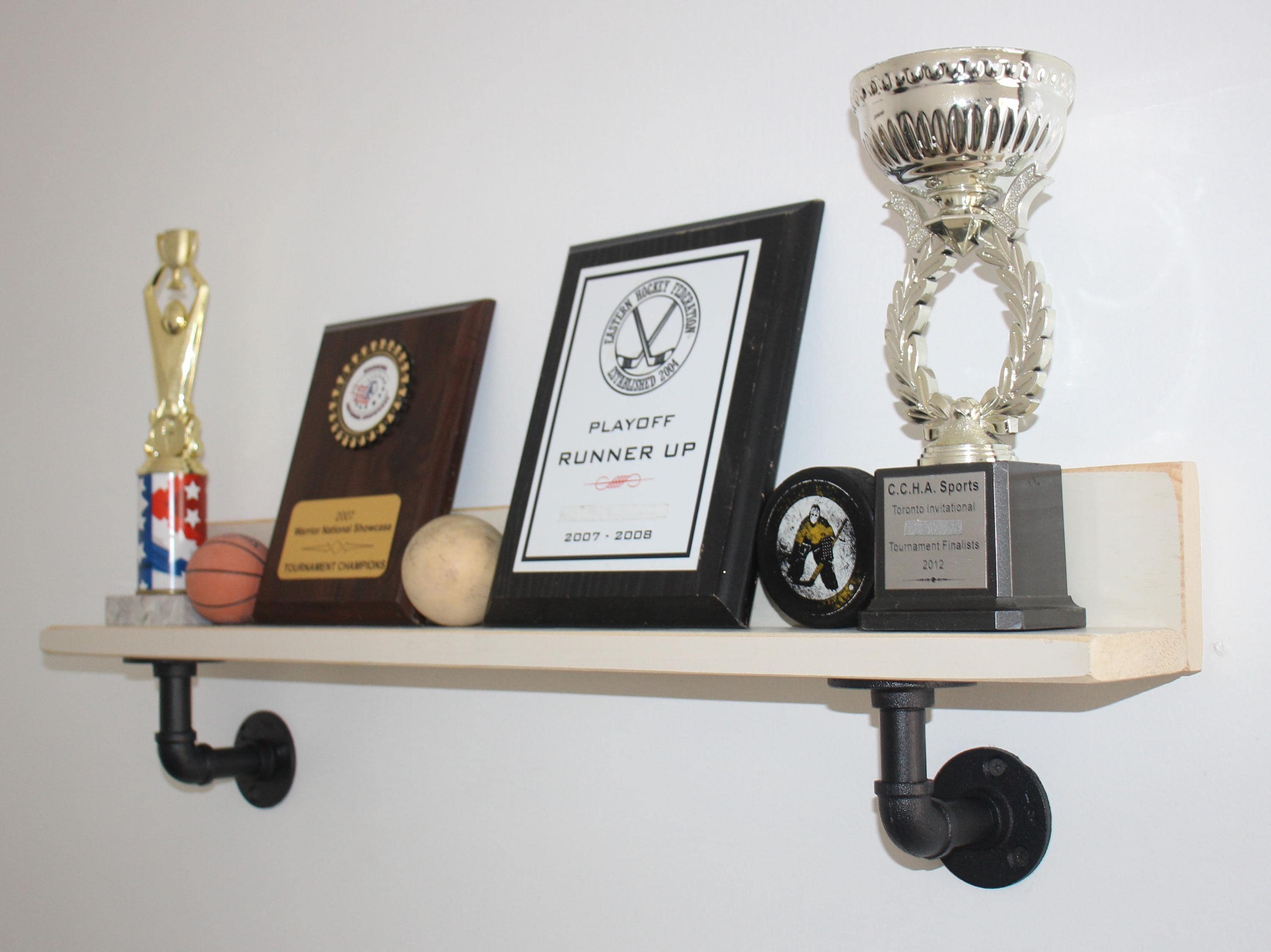Sports Trophy Shelf, Medal and Memorabilia Display, Player Wall Decor