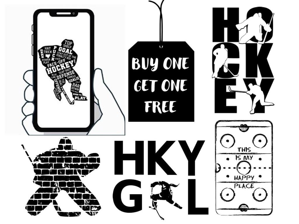 Hockey Decal: Matte Vinyl Stickers for Phone, Laptop, and More