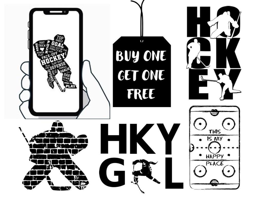 Hockey Phone Decal: Hockey Player, Goalie, or Rink Sticker