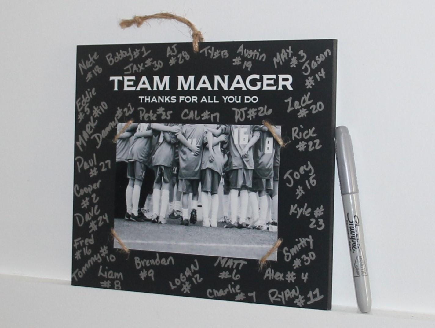 Personalized Coach Photo Frame: Team Signing Gift, Baseball, Lacrosse, Softball, Volleyball, Track