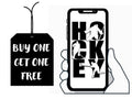 Hockey Player Phone Decal: Matte Vinyl, Locker or Tablet Decal