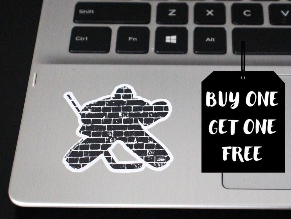 Hockey Goalie Decal: Matte Vinyl Sticker for Laptop, Cell Phone