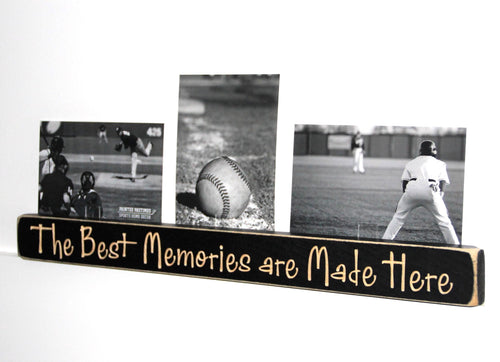 Baseball Photo Display: Distressed Wood Collage Frame, Sports Decor