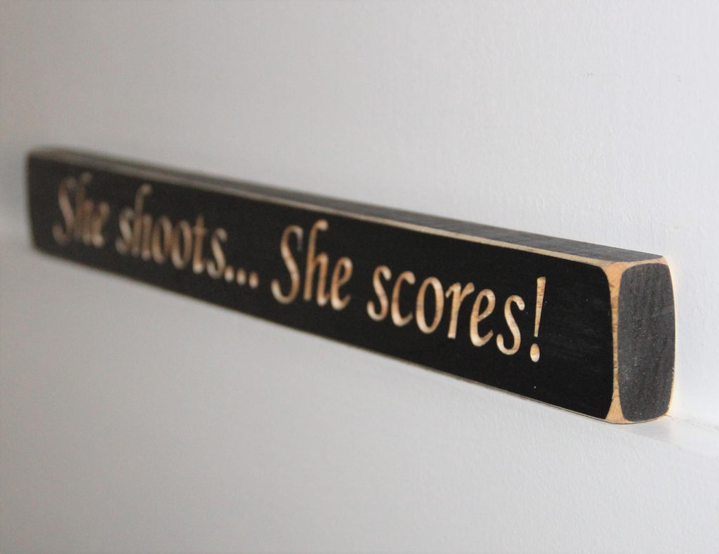 Hockey Girl Room Decor: Wood Sign or Photo Display