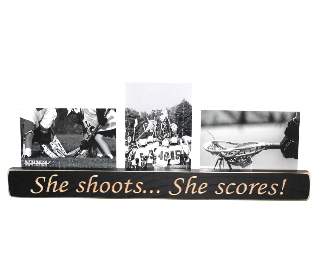 Lacrosse Photo Display: Distressed Wood Sign