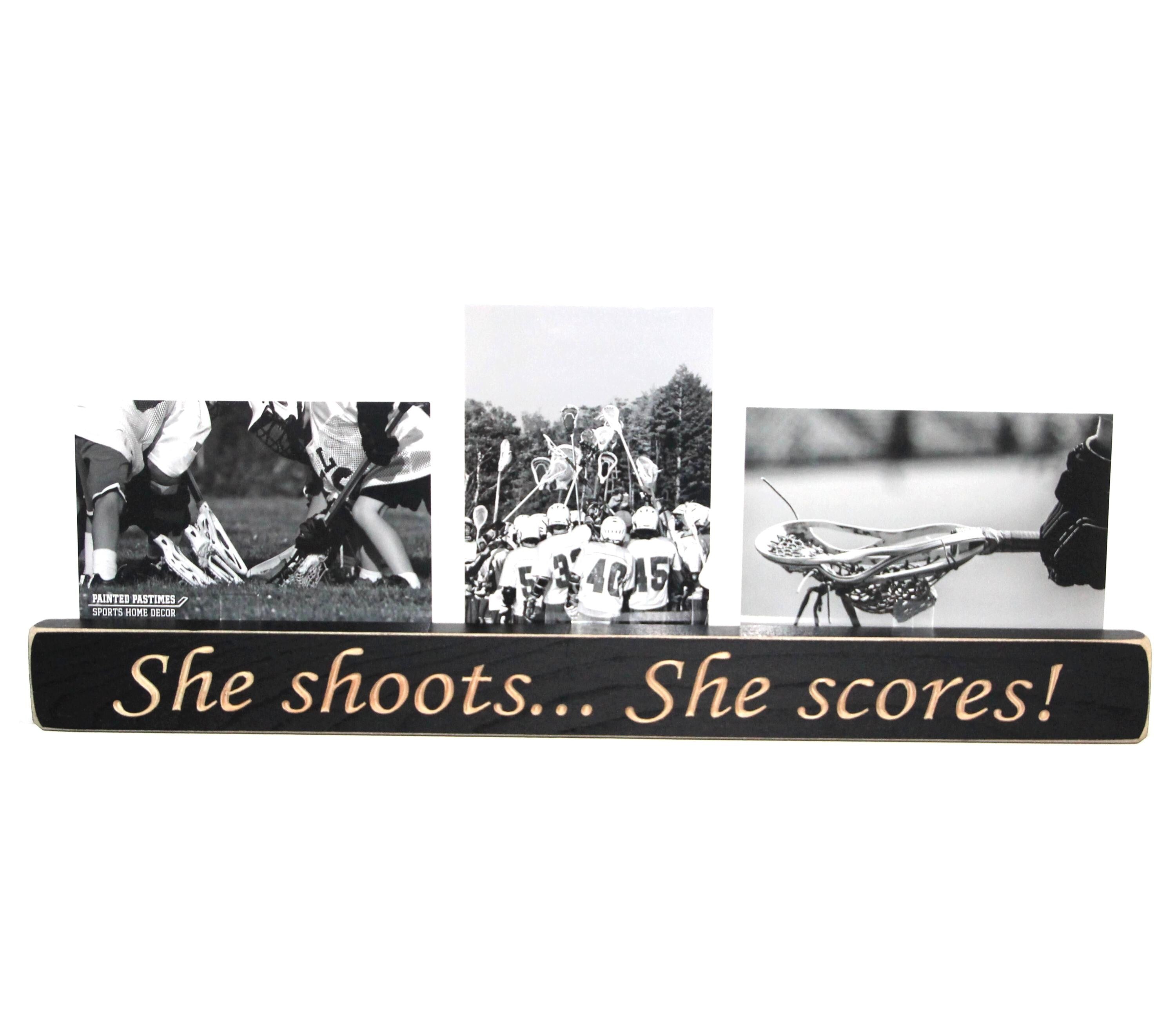 Lacrosse Photo Display: Distressed Wood Sign