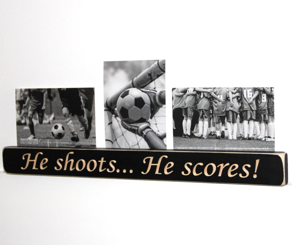 Soccer Photo Display: Wood Sports Decor
