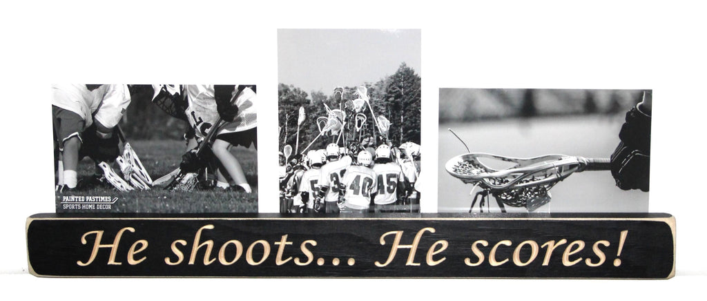Lacrosse Photo Display: Distressed Wood Sign