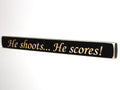 Lacrosse Wood Sign for Boys Room Decor, He Shoots He Scores
