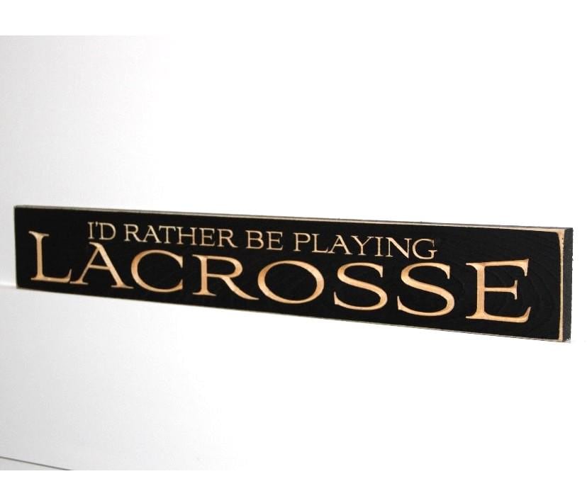Lacrosse Photo Display: Distressed Wood Room Decor, Shelf Option