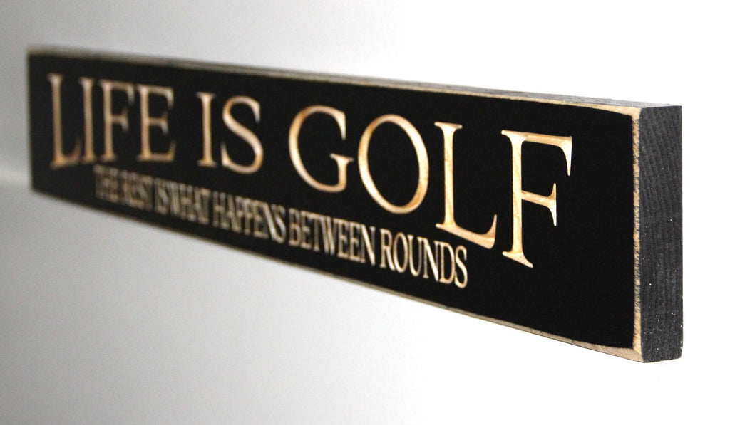 Golf Wood Sign: Dad Gift, Man Cave Decor