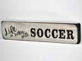 Distressed Wood Soccer Sign: Coach, Team, Player Gift
