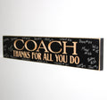 Personalized Coach Gift Sign: Carved Wood, Team Sports