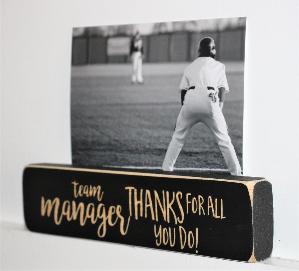 Coach Photo Display: Laser Cut Wood, End of Season Gift, Baseball, Softball, Lacrosse, Track, Volleyball