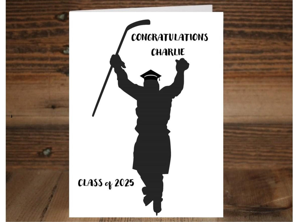Hockey Girl Greeting Card: HKY GRL Design
