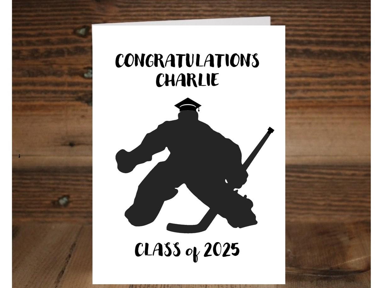 Hockey Birthday Card: Personalized Hockey Player Gift
