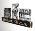Soccer Photo Display, Lasercut Wood Frame, Sports Decor
