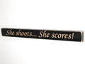 Lacrosse Girl Room Decor: Black Wood Sign