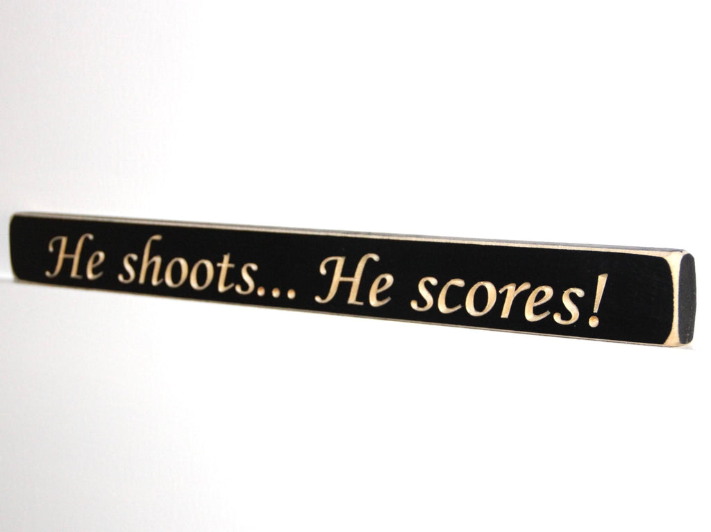Hockey Photo Display: Distressed Wood Sign
