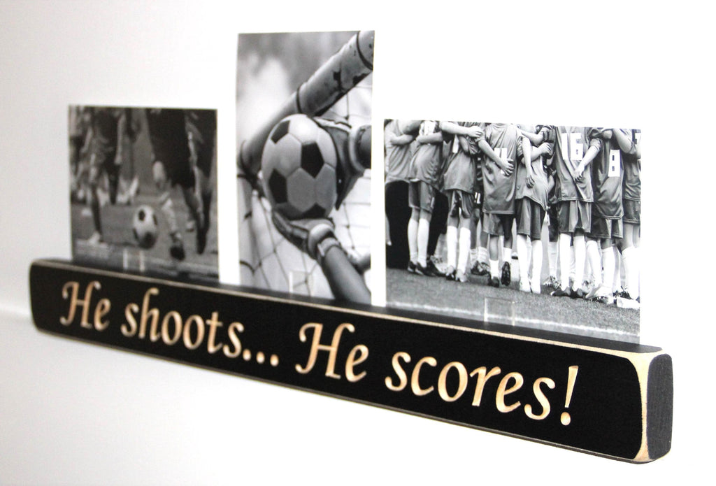 Soccer Photo Display: Wood Sports Decor