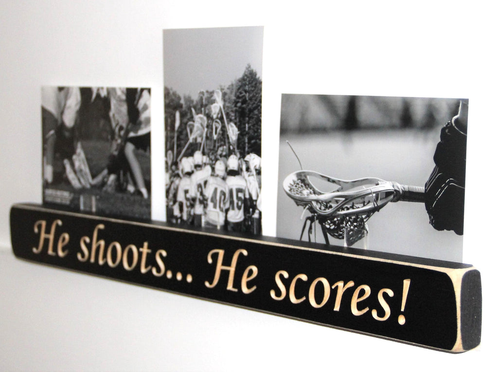 Lacrosse Photo Display: Distressed Wood Sign