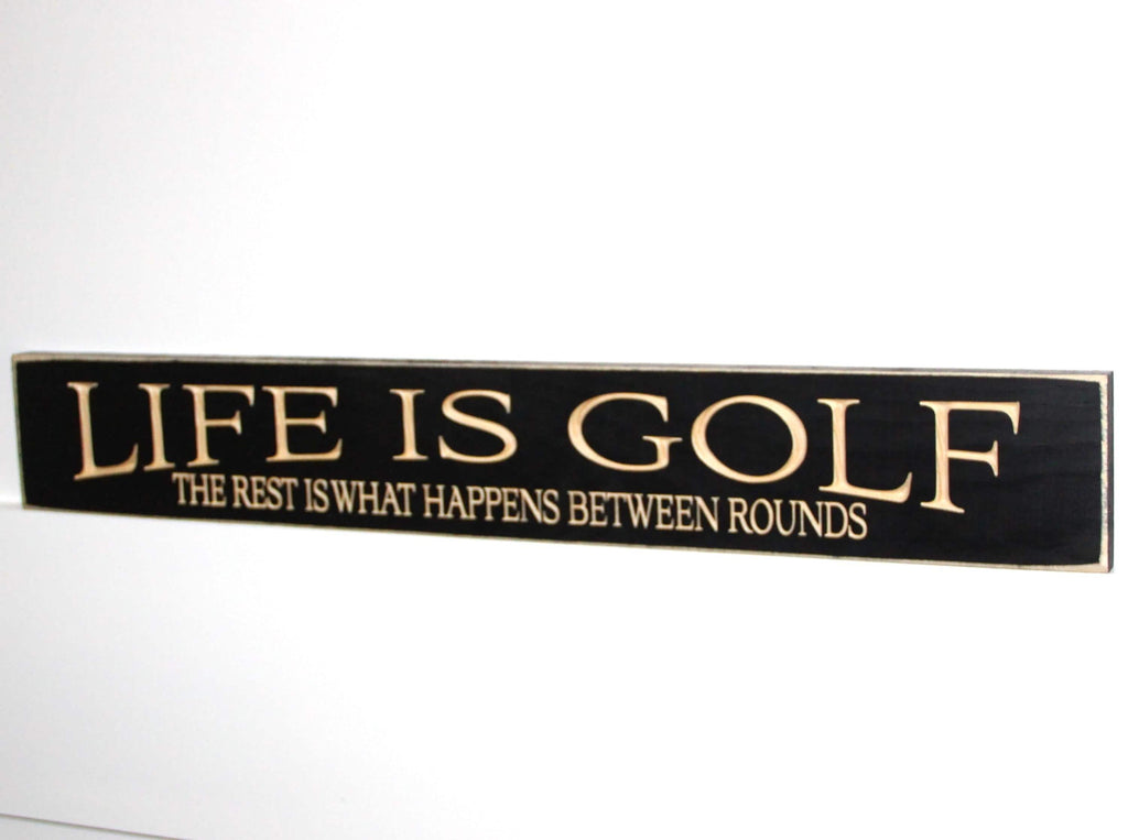 Golf Wood Sign: Dad Gift, Man Cave Decor