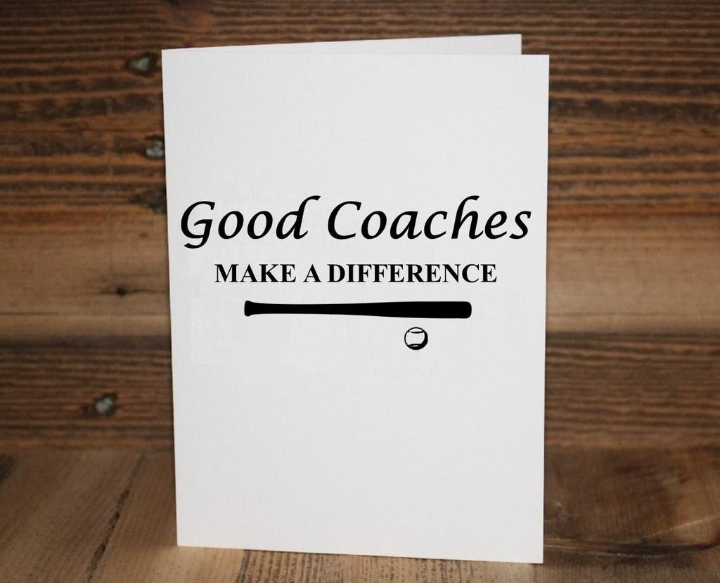 Baseball Greeting Card: Thanks Coach, Team Mom, Manager