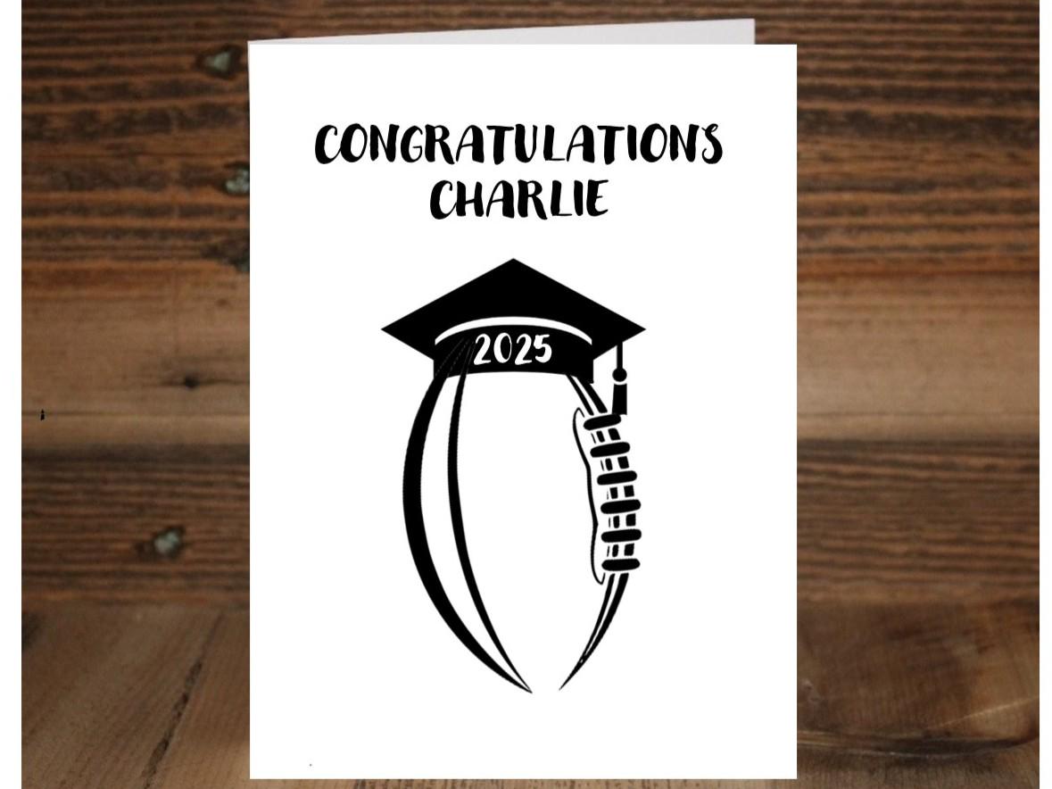 Personalized Football Birthday Card: Custom Name Gift