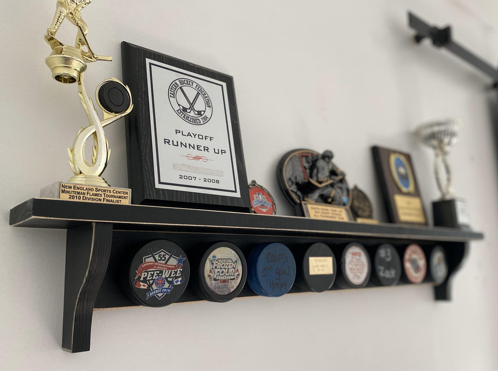 Hockey Puck Shelf: Hockey Player Room Decor