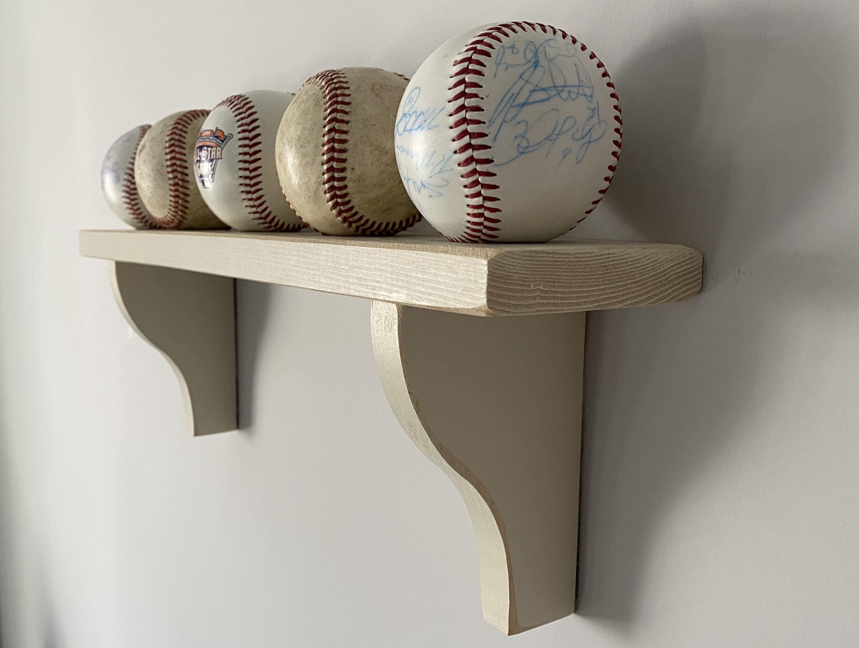Baseball Display Shelf: Mancave Sports Decor, Baseball Player Gift