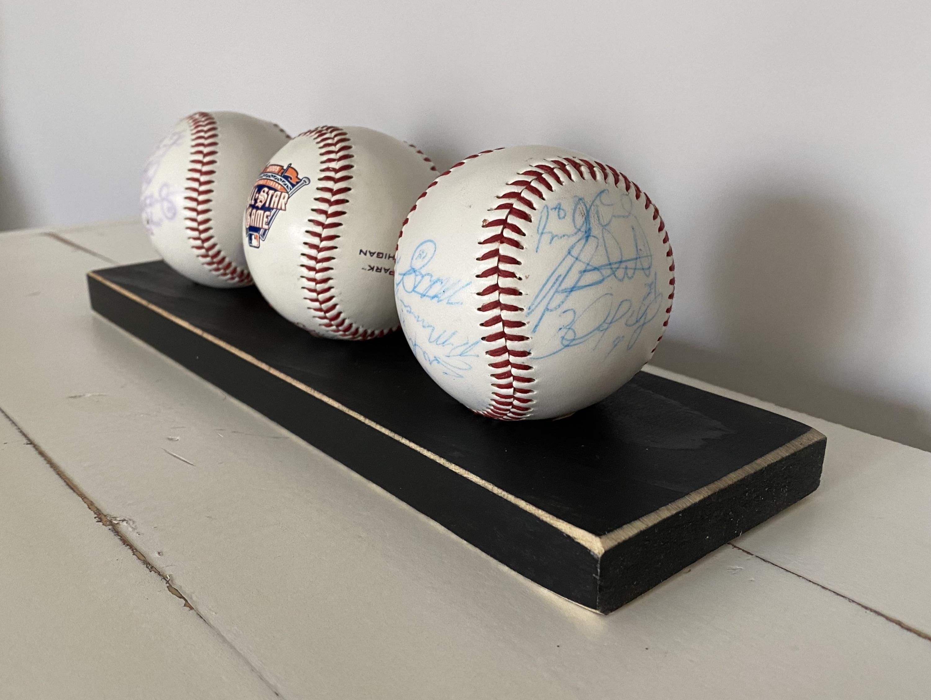 Wood Baseball Holder, Baseball Display Rack