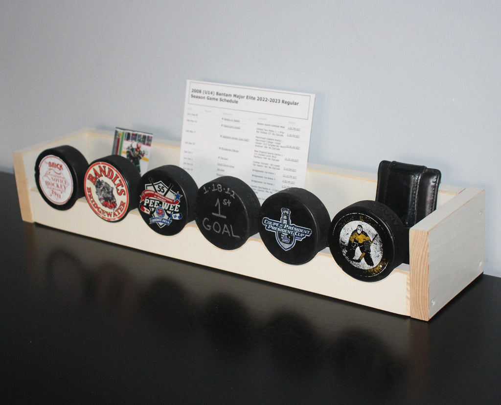 Hockey Puck Shelf: Trophy & Medal Display