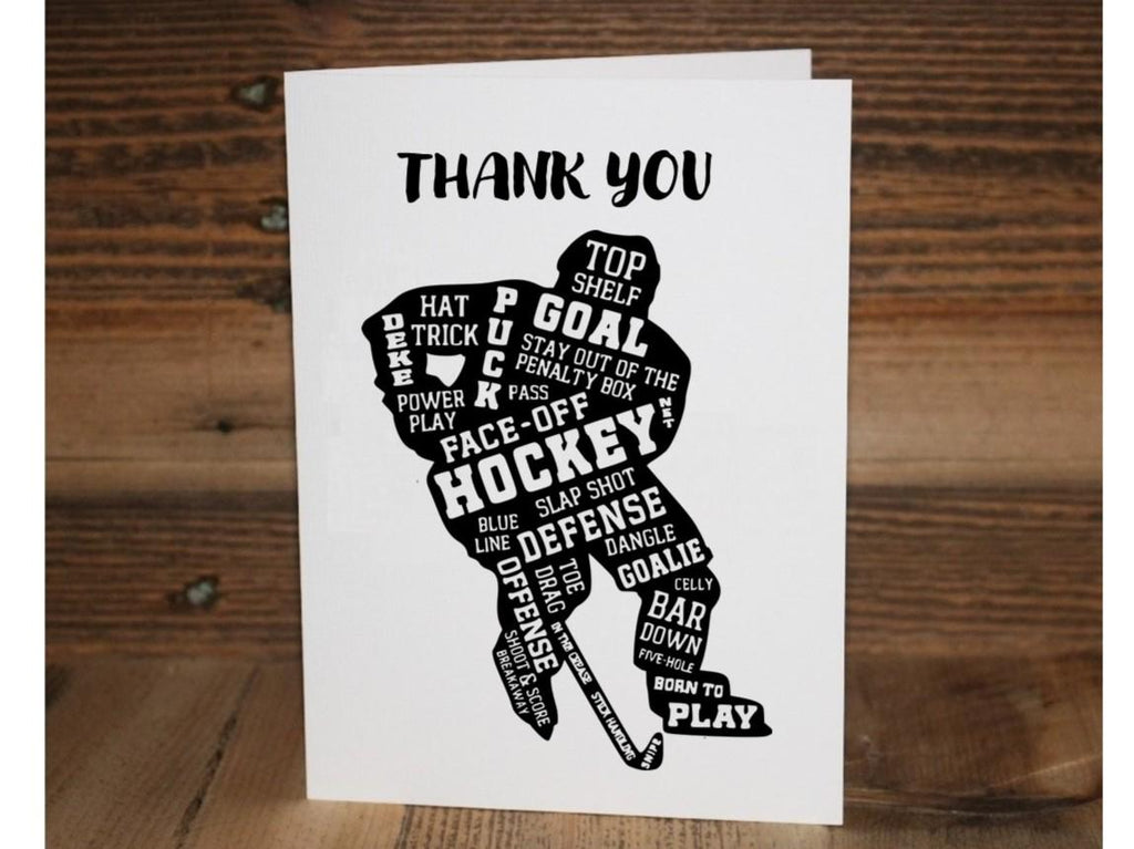 Hockey Thank You Card: Coach, Team Mom, or Manager