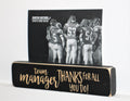 Team Manager Photo Frame: Laser Cut Wood Sports Gift