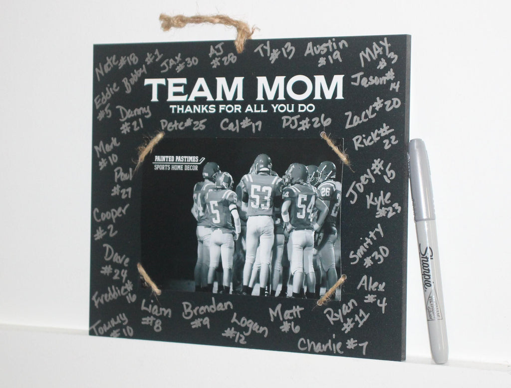 Personalized Team Mom Photo Frame: End of Season Sports Gift, Lacrosse, Baseball, Softball, Track