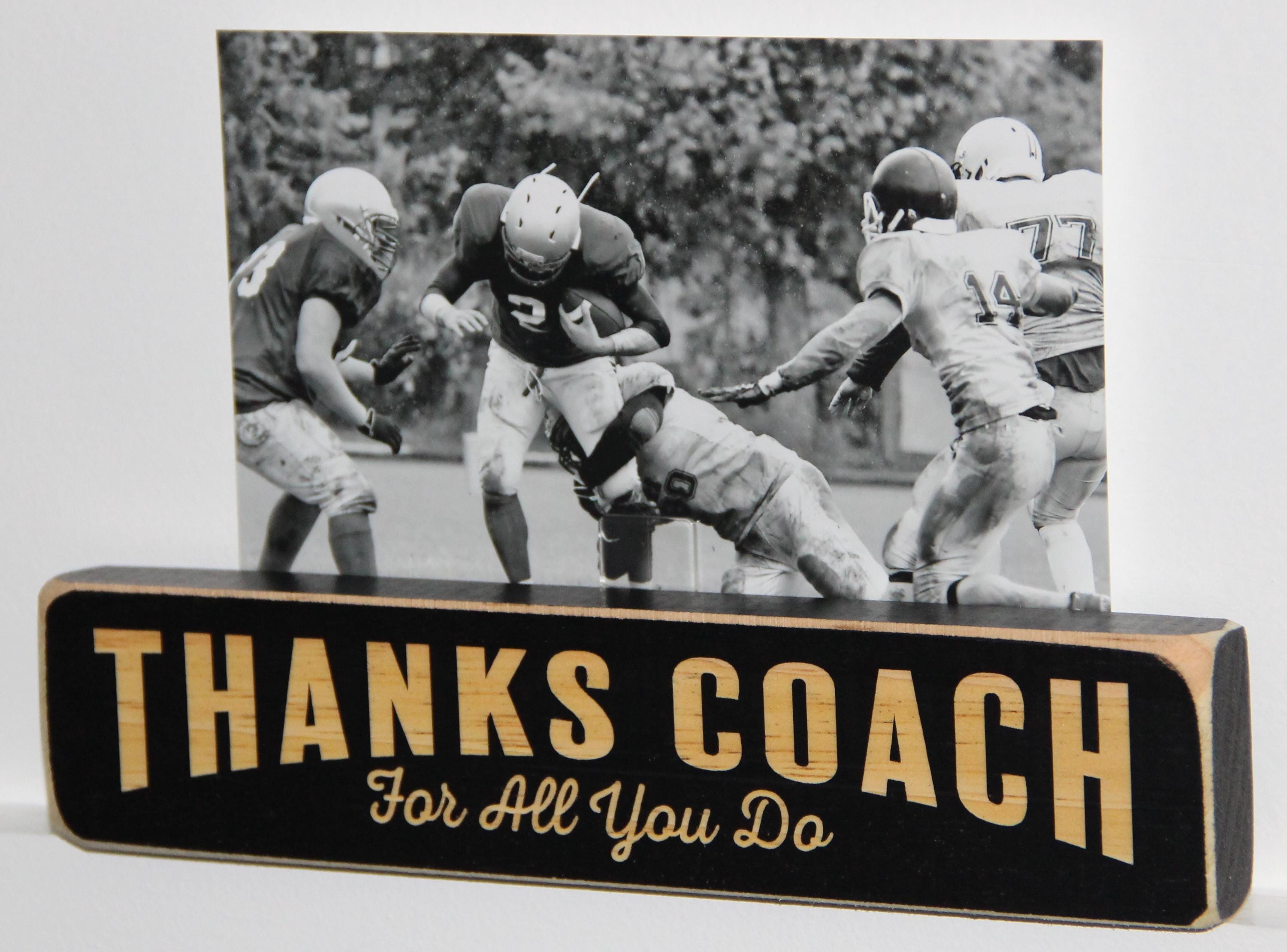 Coach Photo Display: Laser Cut Wood, End of Season Gift, Baseball, Softball, Lacrosse, Track, Volleyball