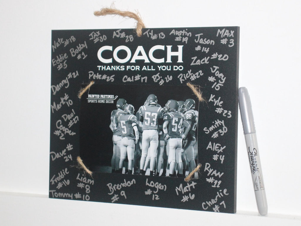 Personalized Team Coach Photo Frame, Signature Custom Gift