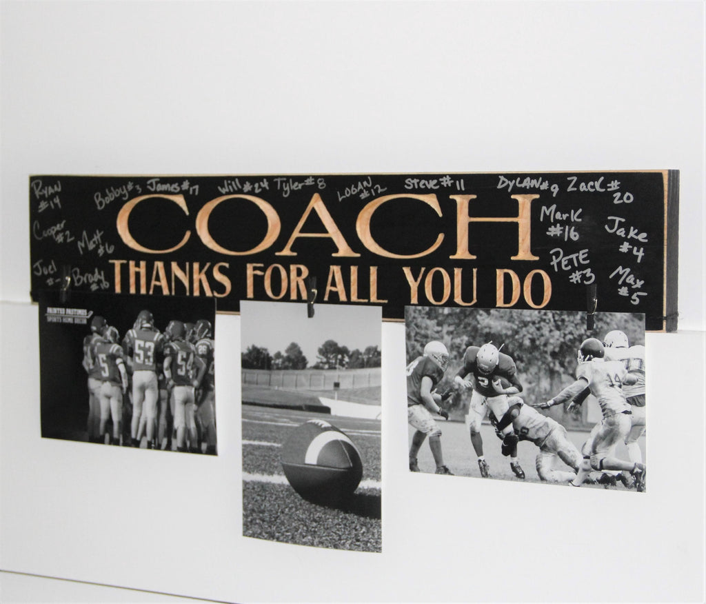 Personalized Coach Gift: Photo Wood Sign