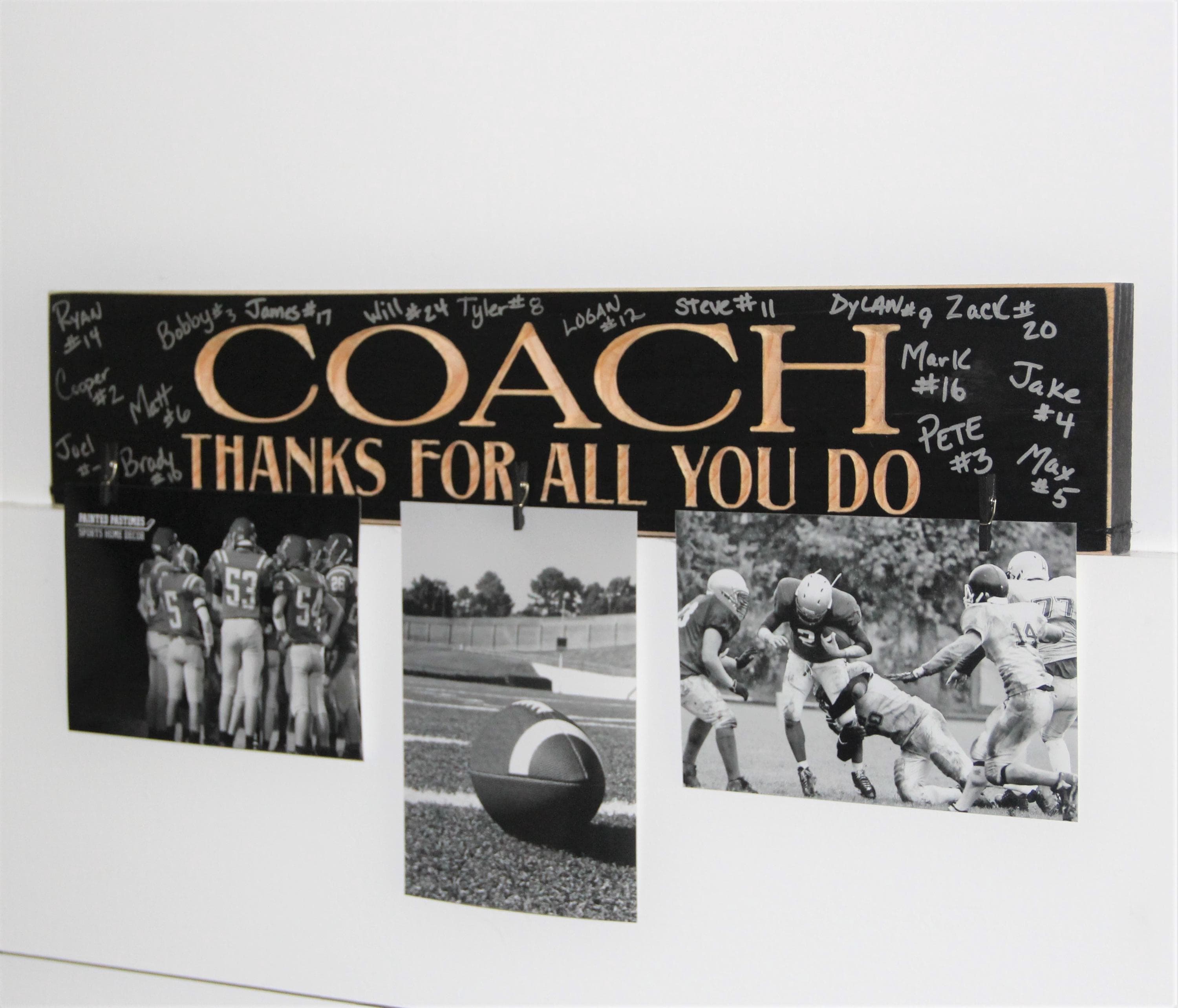 Personalized Coach Gift: Photo Wood Sign