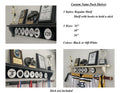 Personalized Hockey Name Display Shelf, Trophy & Ribbon Organizer, Player Wall Decor
