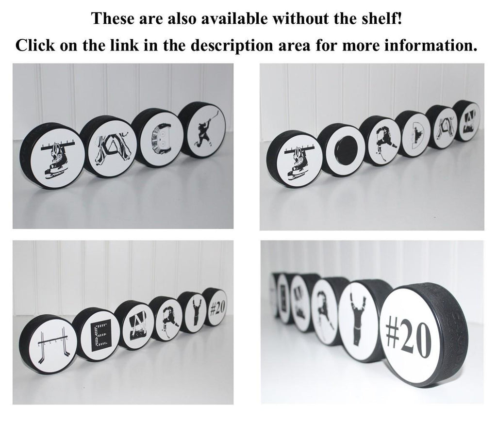 Personalized Hockey Name Shelf, Custom Name, Jersey & Trophy Organizer