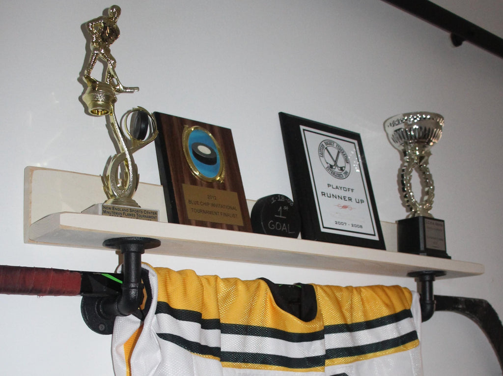 Hockey Shelf, Jersey & Trophy Display, Hockey Player Wall Decor